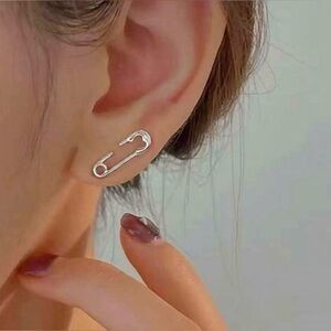 Safety Pin Stud Earrings